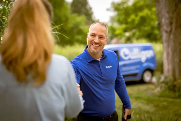 Culliganman in front of the van